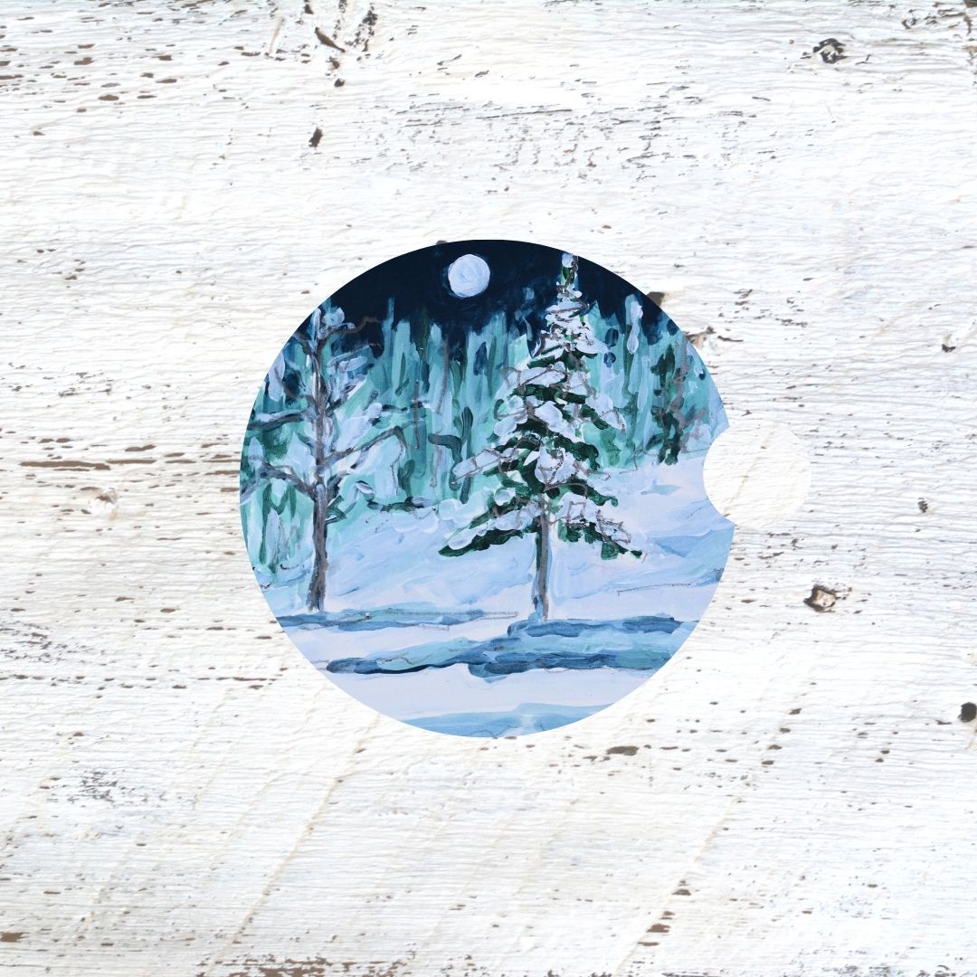 Car Coaster: Moonlit Stillness