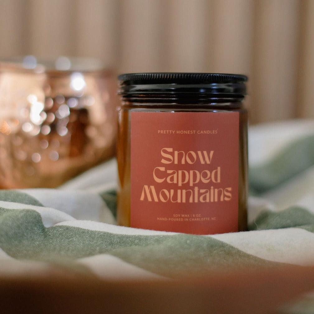 Mint Candle: Snow Capped Mountains Candle